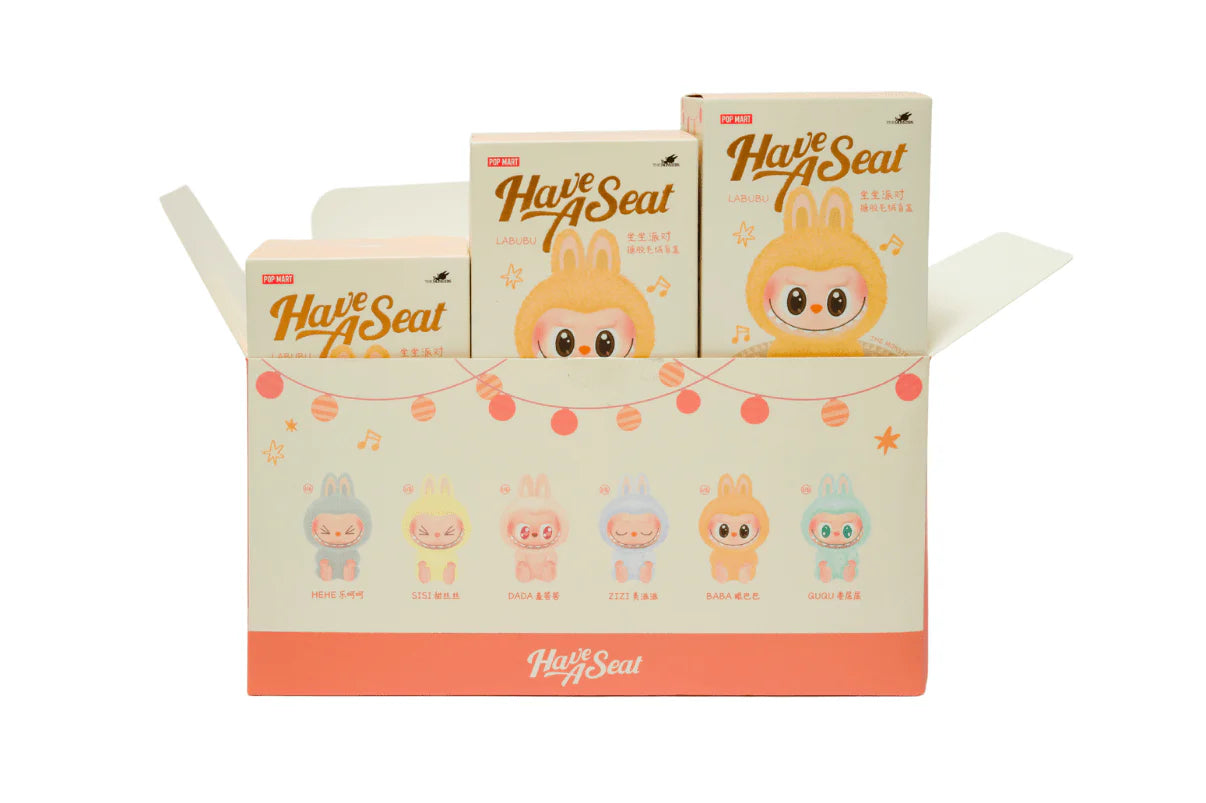 Pop Mart Labubu The Monsters Have a Seat Vinyl Plush - Caixa Fechada (6 Blind Boxes)