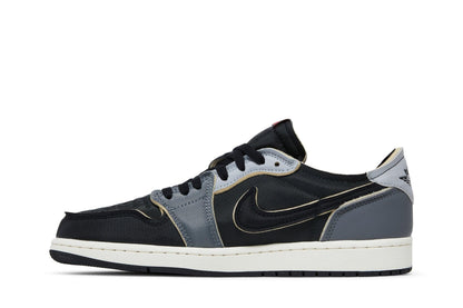 Air Jordan 1 Low OG EX Black and Smoke Grey Cinza